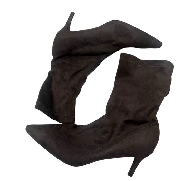 H Halston Women's Brown Girona Stiletto Heeled Dress Booties Size 8.5 NWOT - Picture 4 of 10
